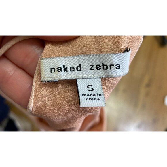 Naked Zebra Rose String Belted Racerback Dress S - Picture 3 of 5